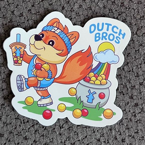 NEW Dutch Bros Rainbow 2024 Sticker. Set of 2! - Picture 2 of 3